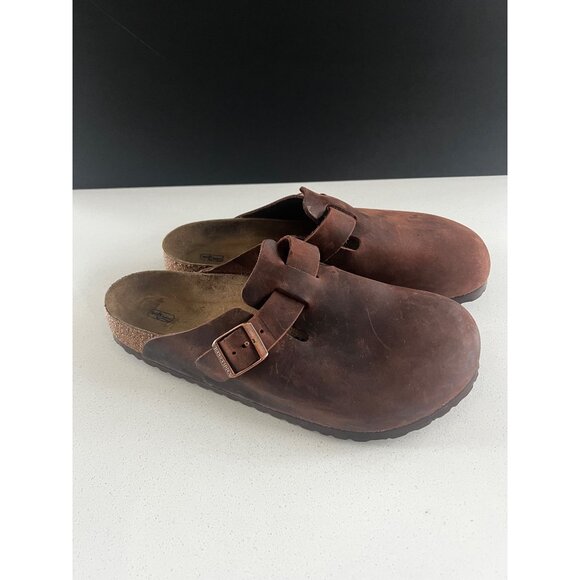 Birkenstock Boston Soft Footbed Havana leather Clogs Slides size 44 NEW main image 7